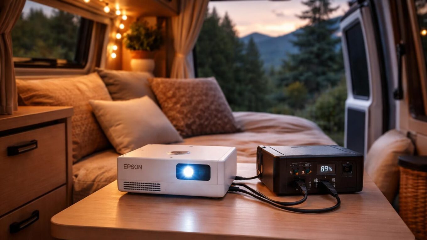 découvrez comment alimenter un mini vidéoprojecteur epson en van avec une alimentation 12v, pour profiter de vos projections où que vous soyez.
